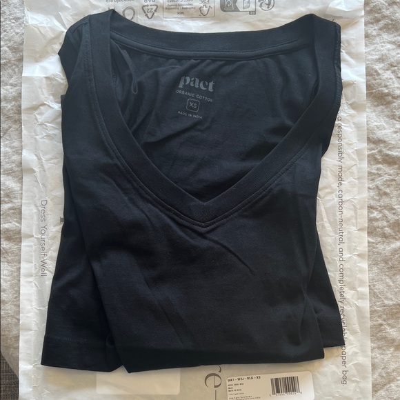 Pact Organic Softspun A-Line Tank Dress XS Black - Picture 6 of 6